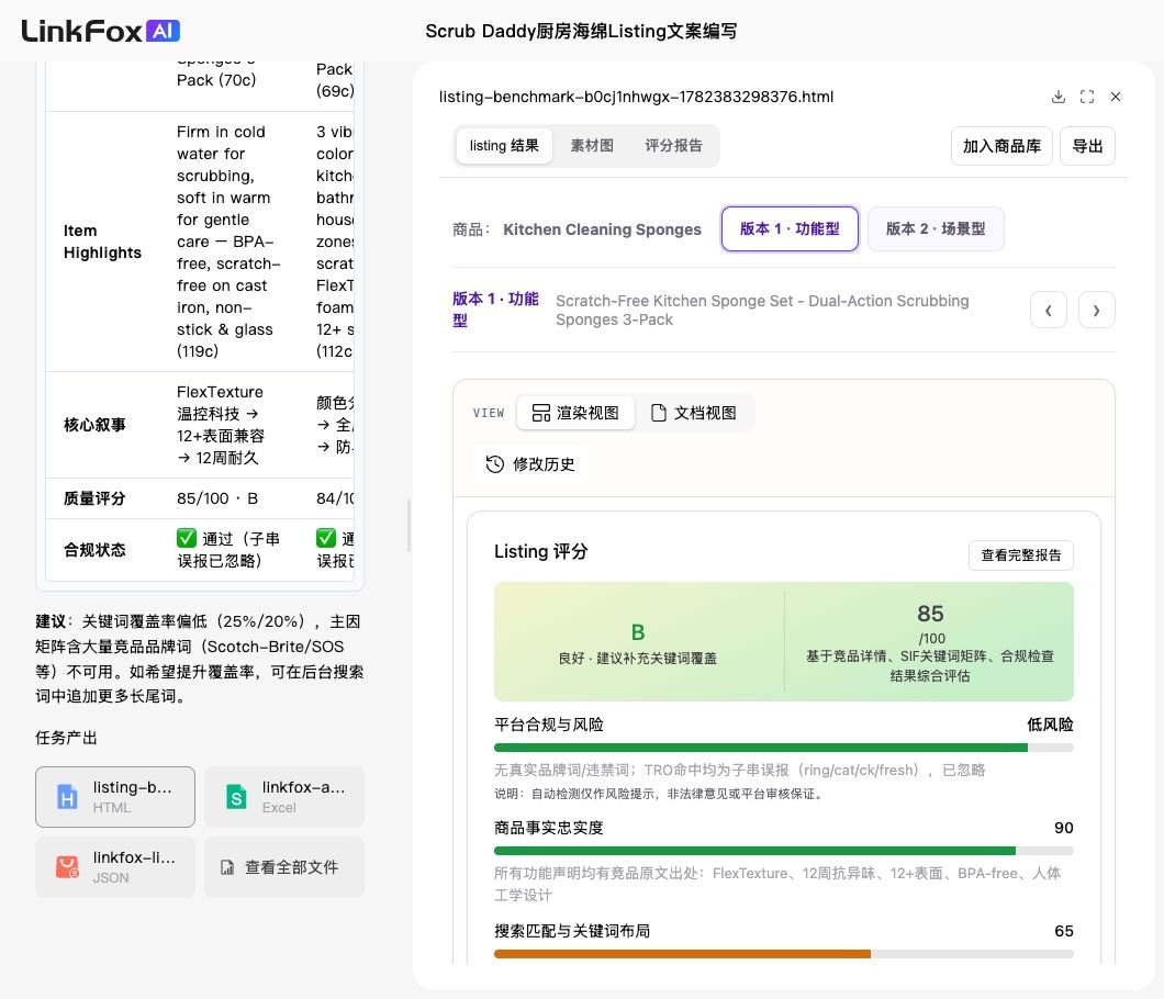 Listing 生成:热销商品参考 案例截图